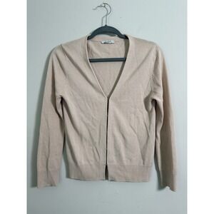 MM. Lafleur Sweater Womens Cream Billie Cardigan Hook Eye Hardware Sz S